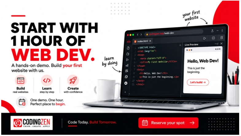 START WITH 1 HOUR OF WEB DEV
