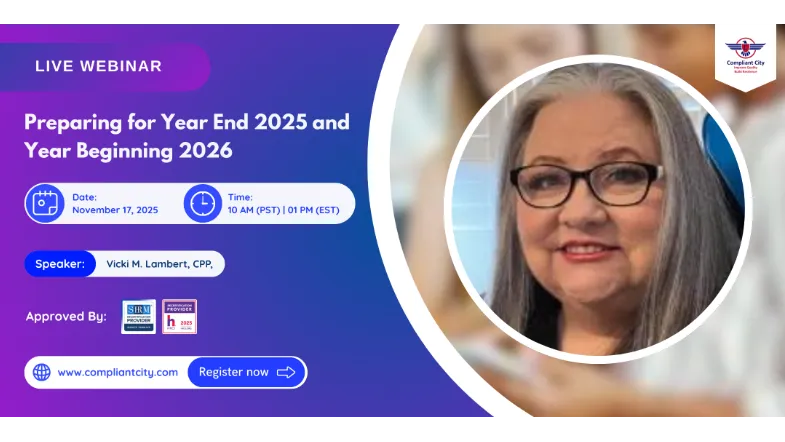Preparing for Year End 2025 and Year Beginning 2026