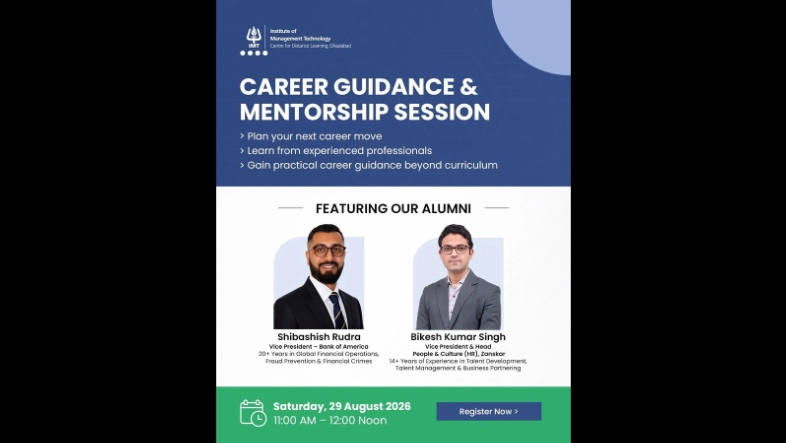 Career Guidance  Mentorship Session at IMT CDL  Learn from Experienced Professionals