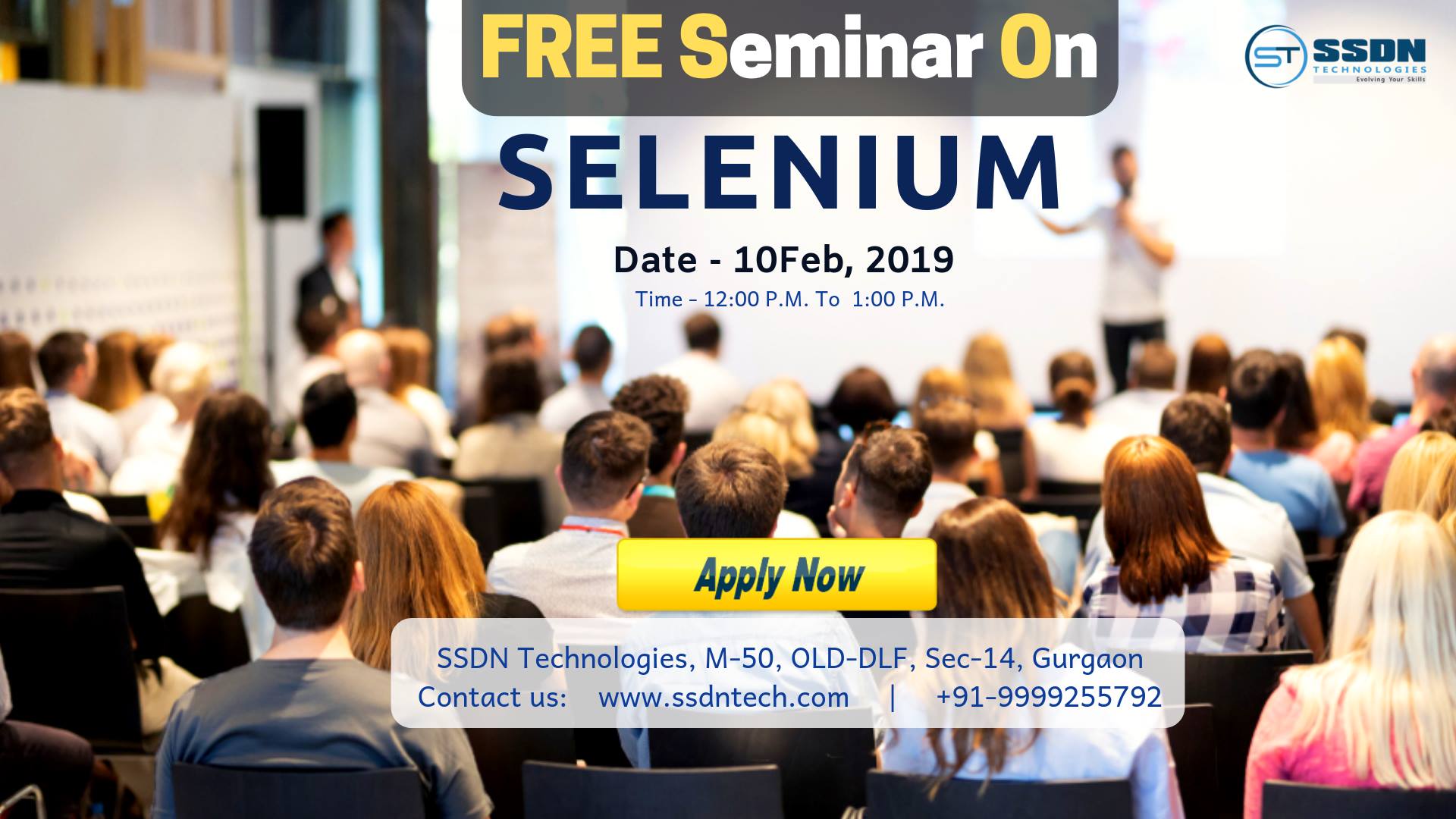 Free Seminar On Selenium At SSDN Technologies
