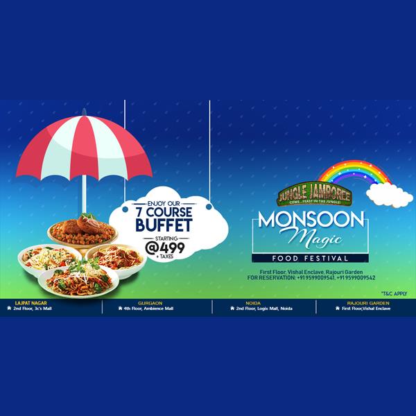 Monsoon Magic Food Festival with 7 Course Buffet at JJ