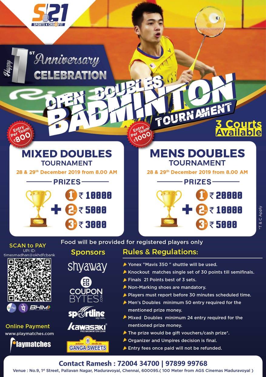 OPEN Doubles Badminton Tournament