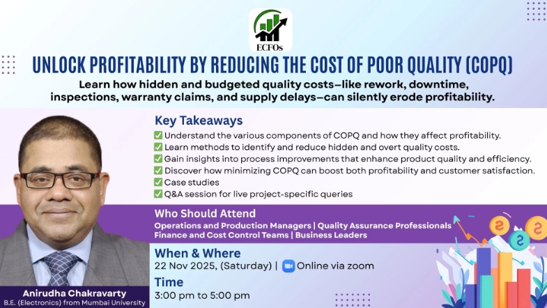 Unlock Profitability by Reducing the cost of Poor Quality (COPQ)
